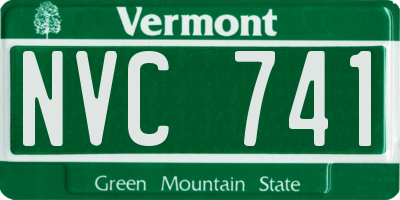 VT license plate NVC741