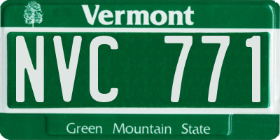 VT license plate NVC771