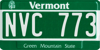 VT license plate NVC773