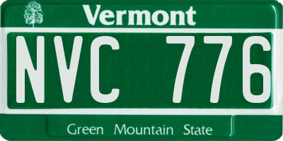 VT license plate NVC776