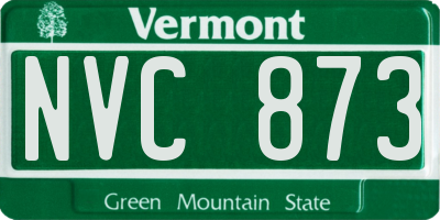VT license plate NVC873