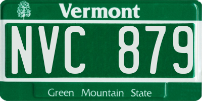 VT license plate NVC879