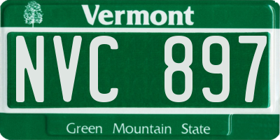 VT license plate NVC897