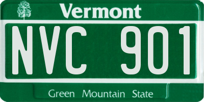 VT license plate NVC901