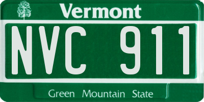VT license plate NVC911