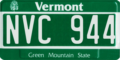 VT license plate NVC944
