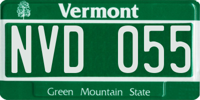 VT license plate NVD055