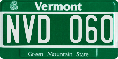 VT license plate NVD060