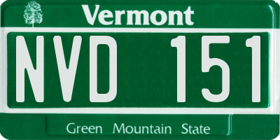 VT license plate NVD151