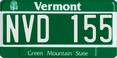 VT license plate NVD155
