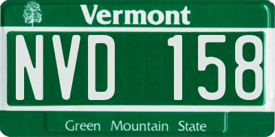 VT license plate NVD158