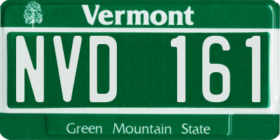 VT license plate NVD161