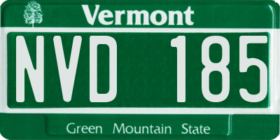 VT license plate NVD185