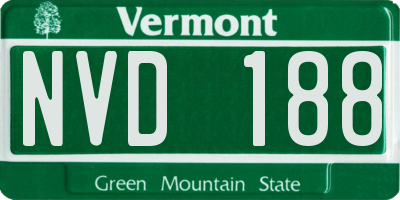 VT license plate NVD188