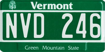 VT license plate NVD246