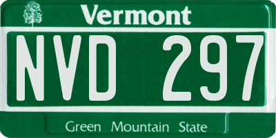 VT license plate NVD297