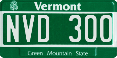 VT license plate NVD300