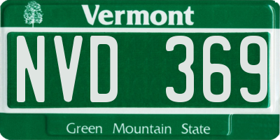 VT license plate NVD369
