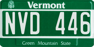 VT license plate NVD446