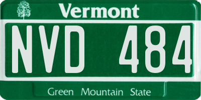 VT license plate NVD484