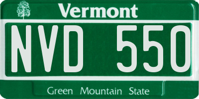VT license plate NVD550