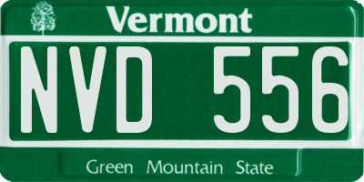 VT license plate NVD556