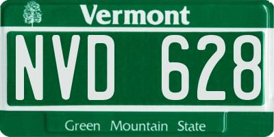 VT license plate NVD628