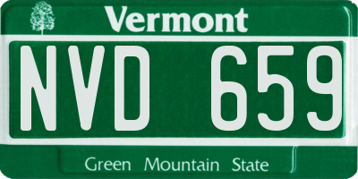 VT license plate NVD659
