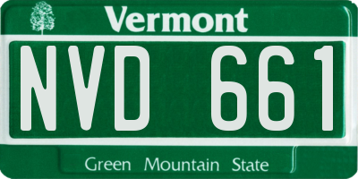 VT license plate NVD661