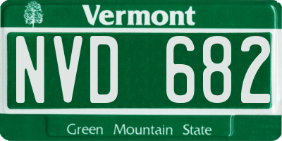 VT license plate NVD682