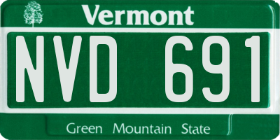 VT license plate NVD691
