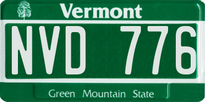 VT license plate NVD776
