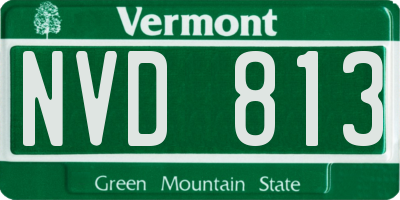 VT license plate NVD813
