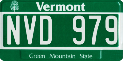VT license plate NVD979