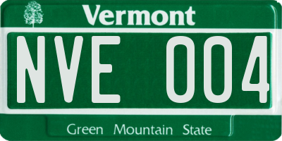 VT license plate NVE004