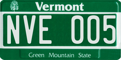 VT license plate NVE005