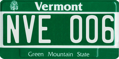 VT license plate NVE006