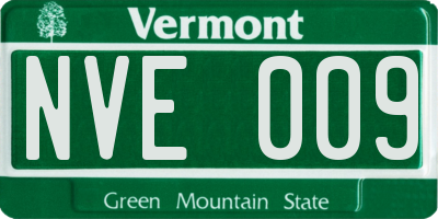 VT license plate NVE009
