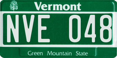VT license plate NVE048