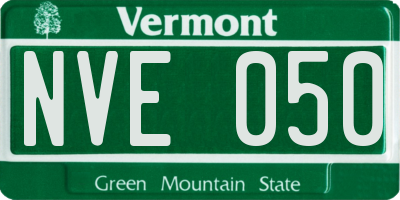 VT license plate NVE050