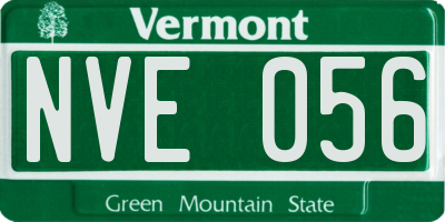 VT license plate NVE056
