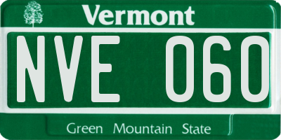 VT license plate NVE060