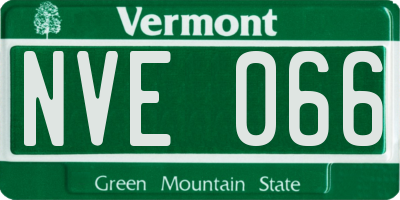 VT license plate NVE066