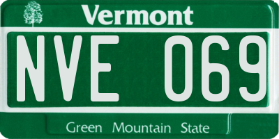 VT license plate NVE069