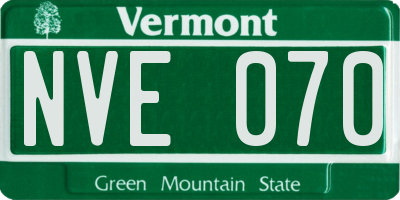 VT license plate NVE070