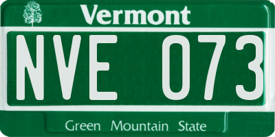 VT license plate NVE073