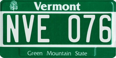 VT license plate NVE076