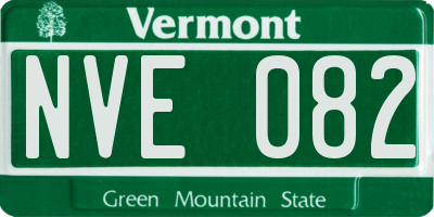 VT license plate NVE082