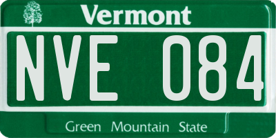 VT license plate NVE084
