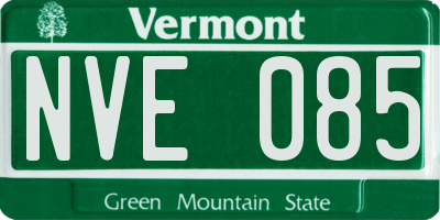 VT license plate NVE085